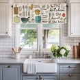 thumbnail image 2 of Kitchenware Farmhouse Short Window Curtain Valances, Vintage Kitchen Cooking Tool Retro Beige Rod Pocket Kitchen Valances for Living Room Bedroom Bathroom Cafe 60" x 18", 2 of 8
