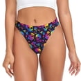 thumbnail image 1 of Balery mushroom rainbow color Skull Tangas de Algodón para Mujer con Estampado – Ropa Interior Sexy, Transpirable, G-string-Medium, 1 of 6