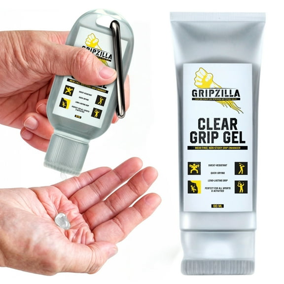 GRIPZILLA Clear Liquid Chalk Gel - Chalk Mess-Free Grip Enhancer for Optimal Performance- Non Sticky, Anti-Slip Perfect for Golf Grips,Tennis,Pole Dance,Gym,Pickball Repels Sweat & Moisture from Hand