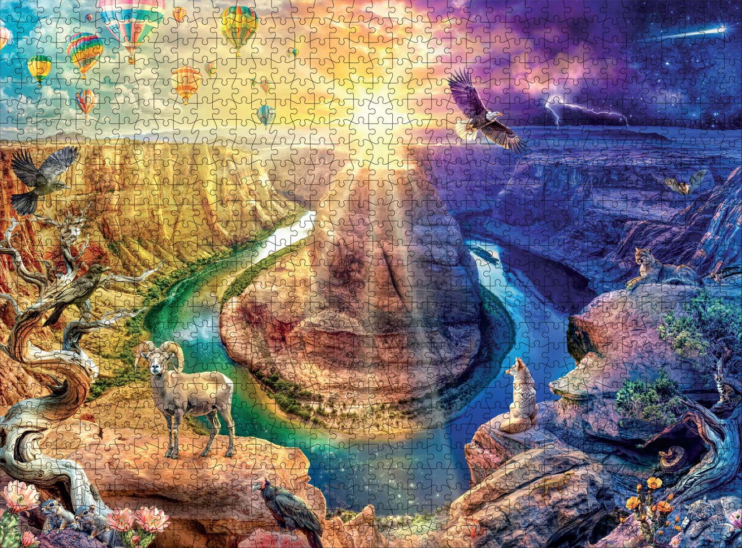 Buffalo Games Horseshoe Bend 1000-Piece 26.75 x 19.75-Inch Interlocking Jigsaw Puzzle for Adults Ages 14+