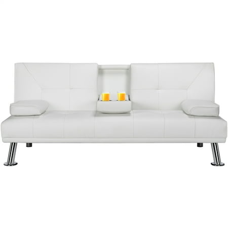 Renwick Faux Leather Futon White