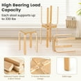 thumbnail image 5 of Yardi Yard Stackable Stools Set of 4 with Square Top and Rounded Corners-Natural, Dining Chairs Set, Dining Room Chair for Kitchen, Dining, Bedroom, Living, 5 of 8