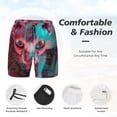thumbnail image 3 of Vsdgher Psychedelic Hairless Cat for Mens Swim Trunks with Compression Liner Swim Shorts Swim Suits Board Shorts-Large, 3 of 6