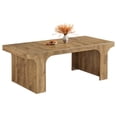 thumbnail image 1 of Fnova 71" Farmhouse Dining Table for 6-8 People, Rectangular Wooden Kitchen Table with Double Pedestal, Dinner Table for Dining Room, Kitchen, Office, Banquet, Living Room, 1 of 11