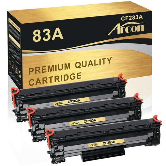 Arcon 3-Pack Compatible Toner for HP 83A CF283A works with LaserJet Pro MFP M127fn M127fw M125a M125nw M125rnw M126a M128fp M128fw M225dn Pro M201n M201dw Printers (Black)