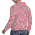 thumbnail image 6 of Goofa Pastel Christmas Trees on Pink for Men's Hooded Sweatshirt - Lightweight Pullover Hoodie with Kangaroo Pocket, Perfect for Everyday Wear-Medium, 6 of 7