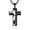 Black, variant on HZMAN Basketball Football Soccer Cross Pendant, I CAN DO ALL THINGS STRENGTH Bible Verse Stainless Steel Necklace (Soccer Silver)
