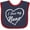 Navy and Red, variant on Inktastic I Love My Nana in White Chalk Heart Boys or Girls Baby Bib