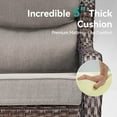 thumbnail image 6 of PARKWELL Patio Wicker Chairs Swivel Rocker Set of 4,Outdoor Rattan Swivel Glider Rocking Lounge Chairs for Patio Porch Pool,Brown/Beige, 6 of 7