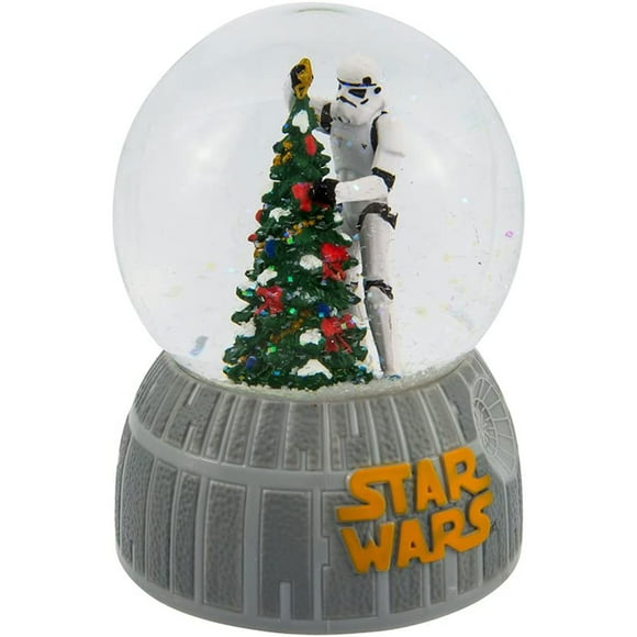 Kurt Adler 100mm Musical Glass Water Globe w/ Stormtrooper & Christmas Tree