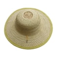 thumbnail image 3 of Sombrero trenzado de bambú, gorra tejida, sombrero de arroz, sombrero artesanal al aire libre, hombres y mujeres, 3 of 9
