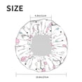 thumbnail image 3 of Pink Cute Poodle Dog Stars Shower Cap, Reusable Bath Hair Hat for all Hair Lengths Hair Cover with Elastic Band Double Waterproof Layers Bathing Hat, 3 of 5