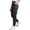 j115-Black, variant on LIIPEE Womens Cargo Pants Casual Solid Color Elastic Waist Loose Tapered Leg Pants With Pockets Ladies Breathable Everyday Trousers,S