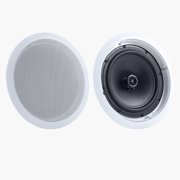 8 Inch In-Ceiling Speakers Pair, 150W 2-Way Flush Mount In-Wall Speaker System for Home Theater, Damp Rated for Patio and Bathroom