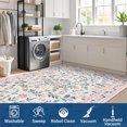 thumbnail image 5 of Washable Runner Rug 2x6/5x7/8x10/9x12/10x13ft Non-Slip Non-Shedding Soft Vintage Bedside Rug, Low Pile Farmhouse Floral Carpet, Indoor Foldable Printed Entryway Rug for Hallway Kitchen, 5 of 8