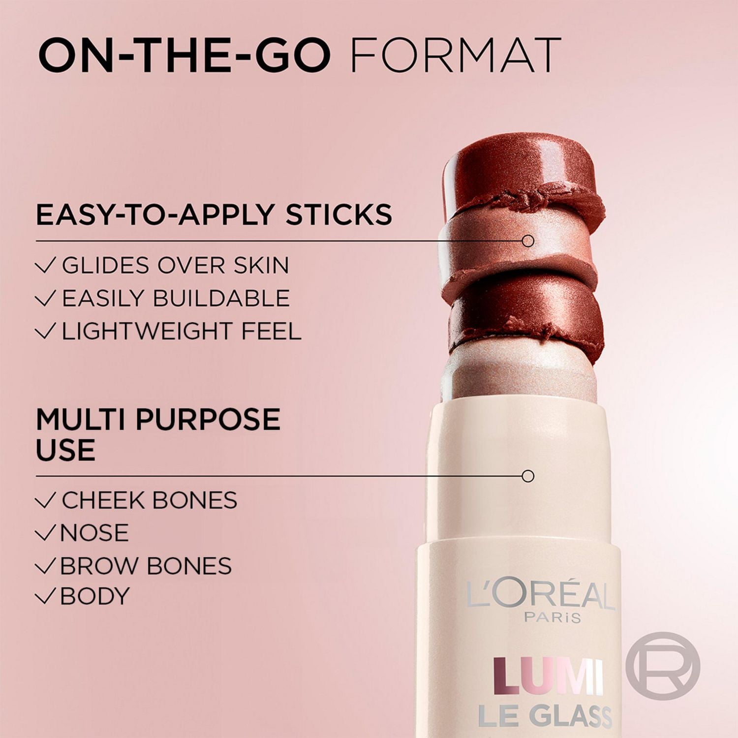 L'Oréal Paris Lumi Le Glass Stick Illuminateur l'illuminateur pour un éclat radieux longue durée