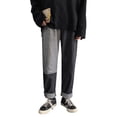 thumbnail image 5 of Men Color Block Jeans Summer Adults Casual Style Loose Trousers, 5 of 9