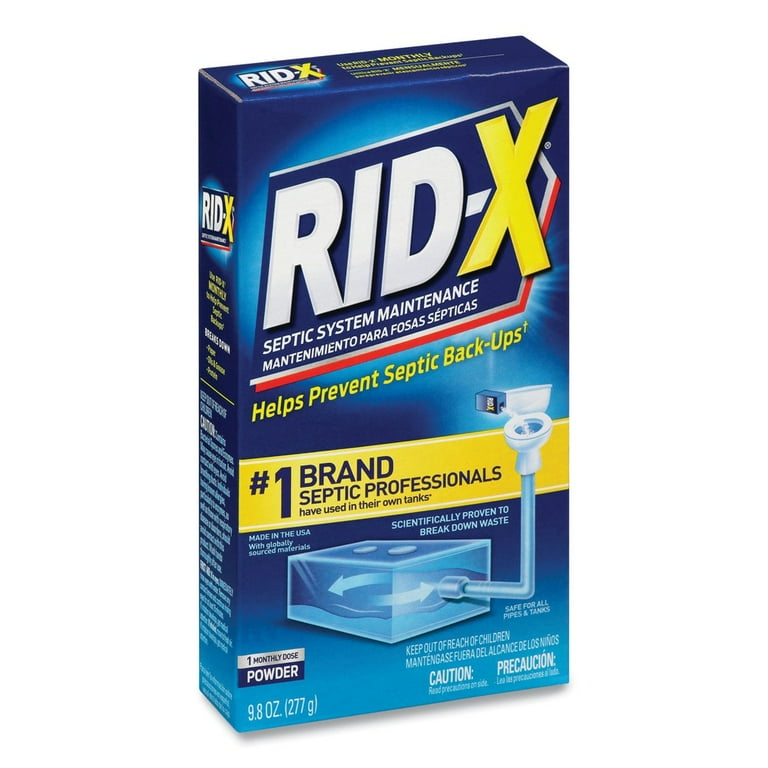 RID-X Septic System Treatment Concentrated Powder, 9.8 oz., Flush