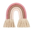 thumbnail image 2 of Macramé íris colgante de pared abitación de bebé ños habitaciones coloris 5,51x5,91 pulgas tapiz cuer bor decoración del H Colco tapiz de arco iris de macramé, 2 of 8