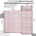 thumbnail image 5 of Unicorn and Cloud Pink Pattern Teens Toddler Nap Mat with Pillow, Sleeping Mat Bag for Preschool Daycare 51"x22", 5 of 6