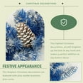 thumbnail image 5 of 4-Piece Christmas Decoration Set, Pre-lit Artificial Holiday Christmas Set with Garland, 2 Entrance Trees, Red Berries Ornaments, 4-Piece PVC Festival Decoration, Blue, 5 of 8