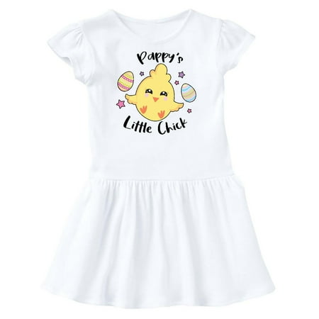 

Inktastic Happy Easter Pappy s Little Chick Gift Toddler Girl Dress