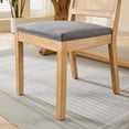thumbnail image 6 of Dining Chairs Set of 2, Modern Farmhouse Dining Chair with Cane Back, LEGAHOME Upholstered Kitchen Chair, Wood Side Chair for Kitchen Dining Room, Gray, 6 of 9