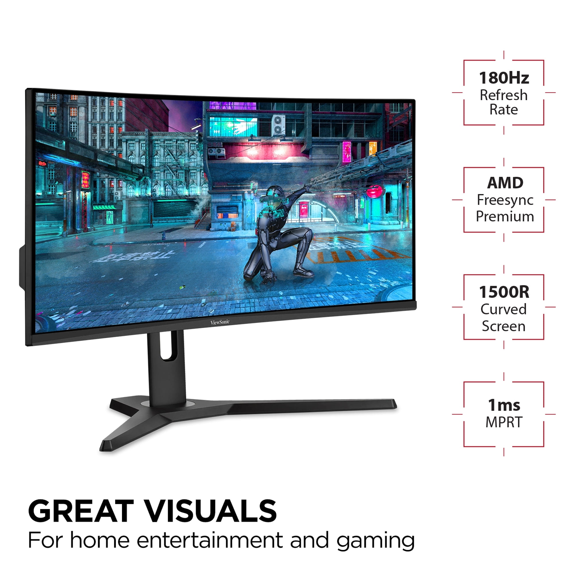 Curved Gaming Monitor Viewsonic 1440p Ultrawide Ips ViewSonic 34