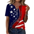 thumbnail image 3 of Women's 250 Years American Flag 250th Anniversary USA T-Shirt Patriotic Short Sleeve Tees, 3 of 7