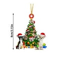 thumbnail image 3 of EWASWON Acrylic Pet Christmas Ornament - Dog & Cat Hanging Decor, 8cm Cute Holiday Pendant for Christmas Tree, Home, Party, Car - 1pc Festive Decoration, 3 of 6