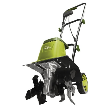 Sun Joe Electric Garden Tiller and Cultivator with 3 Position Height Adjustment, TJ602E