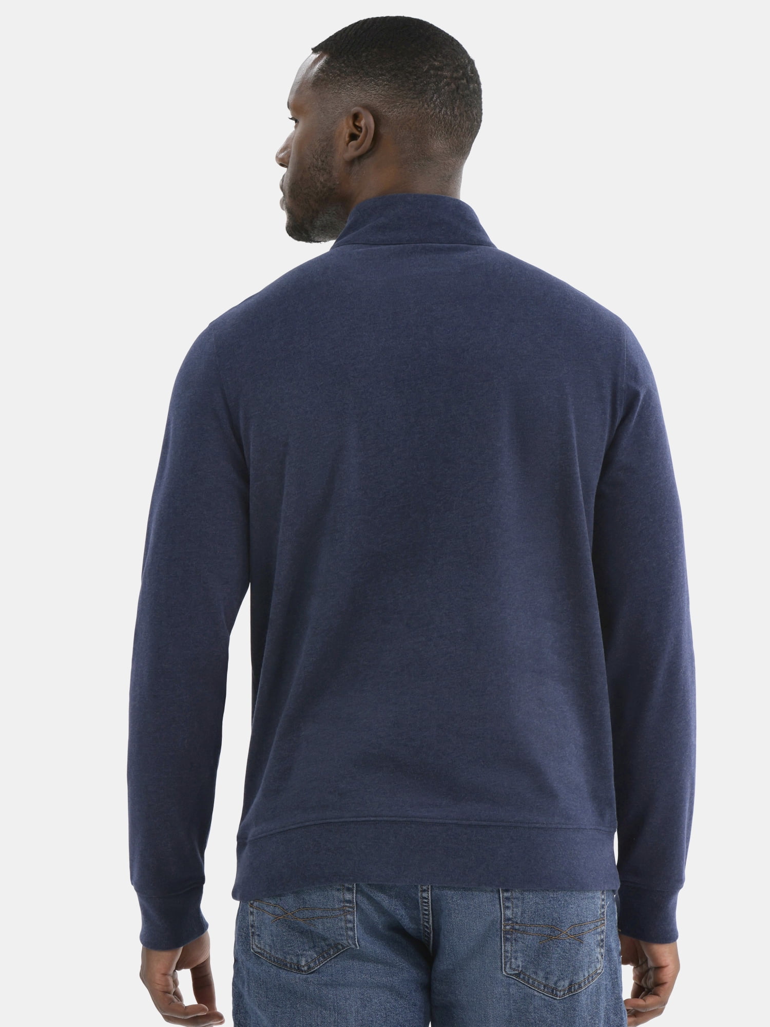 George Men's and Big Men's Knit Jersey Quarter Zip Pullover with Long Sleeves, Sizes S-3XL