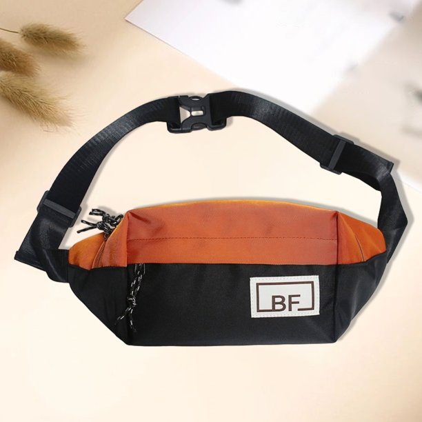 Bolso de hombro compuesto de nailon transpirable con cremallera Viaje de compras (naranja negro)