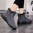 thumbnail image 4 of Women's Slip on Ankle Boots, Warm Fleece Lined High Top Snow Boots with Thick Non Slip Sole, Cozy Winter Footwear for Cold Weather Outdoor Daily Wear, 4 of 4