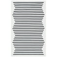 thumbnail image 3 of SAFAVIEH Montauk Amadine Striped Cotton Area Rug, Ivory/Black, 3' x 5', 3 of 7