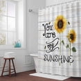 thumbnail image 6 of Farmhouses Sunflowers Shower Curtain for Bathroom Decor, You Are My Sunshine Grey Wood Grain Waterproof Fabric Shower Curtain, 72"x78" Set with 12 Hooks, 6 of 9