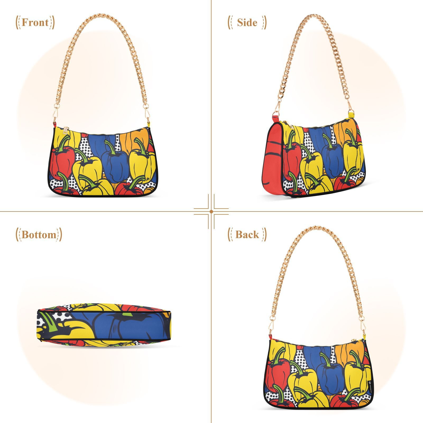 ChiliesWomen Small Shoulder Bag Crossbody Tote Hobo Bags Purse Clutch Handbags with Chain Strap for Women