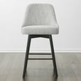 thumbnail image 4 of CHITA Upholstered Counter Height Swivel Barstool with Back Set of 2, 4 of 6