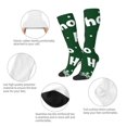 thumbnail image 3 of Fotbe Ho Ho Ho A Calcetas Divertidas Estampadas para Hombre y Mujer, Calcetas de Algodón hasta la Rodilla para Caminar, Correr, Enfermería y Embarazo, 3 of 6