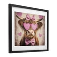 thumbnail image 4 of Cute Cattle Pink Hearts Black Framed Print Under Glass, design by Shawna Stewart, 4 of 10