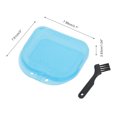 thumbnail image 4 of Unique Bargains 1 Set Braces Box with Brush Mini Braces Storage Box Clear Light Blue, 4 of 5