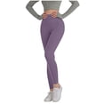thumbnail image 4 of Yourumao Yoga Leggings for Women Tummy Control Skinny Pants Stretchy High Waist Pants Solid Cropped Pants for Athletic Gym, 4 of 9