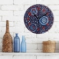 thumbnail image 3 of Yayeee 10" Wall Clock Battery Operated Quartz Round Silent Non-Ticking Home Decor, Blue Fireworks Pattern, 3 of 6