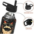 thumbnail image 4 of Goth Gifts 18oz Sport Water Bottle with Flip Straw & Spout Lid, Gothic Poppy Moth Stainless Steel Insulated Gym Water Bottle, Mushroom Moon Gifts for Women Men (1 PC), 4 of 6
