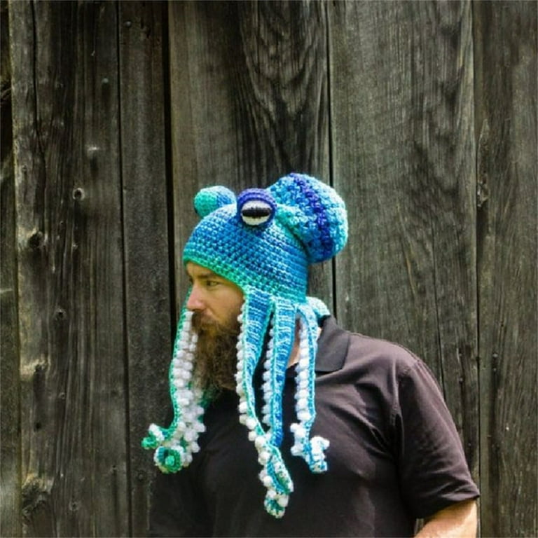 Discount Fdelink Beanie Hat Winter Hats Adult Halloween Party Tricky Funny Head Cover Crochet Yarn Hat Crochet Hat the Perfect Addition to Your Everyday Winter Wardrobe Blue 1 Walmart