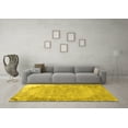 thumbnail image 3 of Ahgly Company Machine Washable Indoor Rectangle Abstract Yellow Contemporary Area Rugs, 4' x 6', 3 of 4
