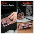 thumbnail image 4 of Dteck Card Holder Case for Motorola Moto G Pure/Moto G Power 2022,Shockproof Silicone + PC Case Ring Stand Heavy Duty Drop Protection Wallet Cover,Rosegold, 4 of 7