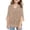 Khaki, variant on Sparkling Girls Top With Threads And Mesh Layered Design Summer Long Sleeve Shirt Soft Comfortable Casual Blouse For Teen Girls