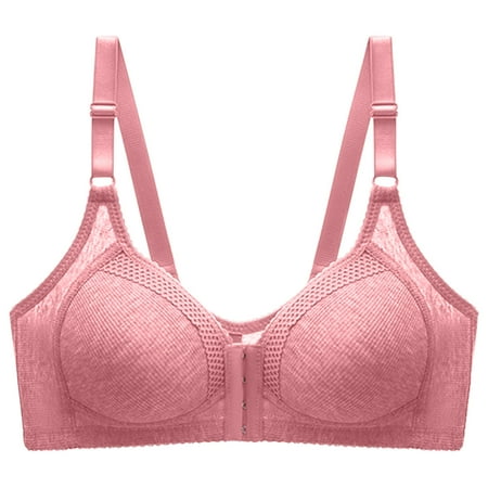 Fesfesfes Bras for Women Wireless Ladies Fashion Bowknot Solid Color Comfortable Hollow Out Bra Underwear Bras