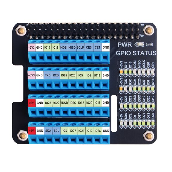 52Pi Raspberry Pi GPIO Terminal Block Breakout Board HAT w/LED,GPIO Expansion Board Breakout Module